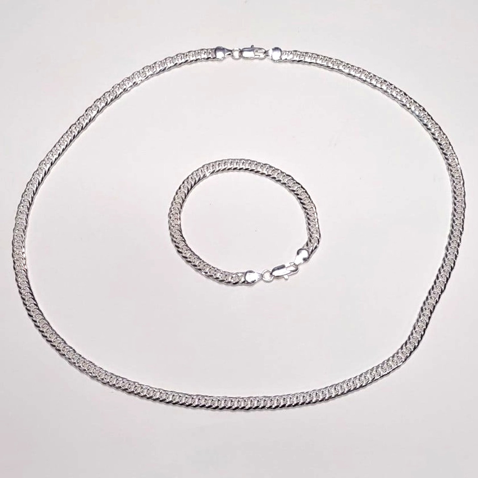 925 Sterling Silver Necklace Bracelet Set Bundle Valentine's Birthday Gift New